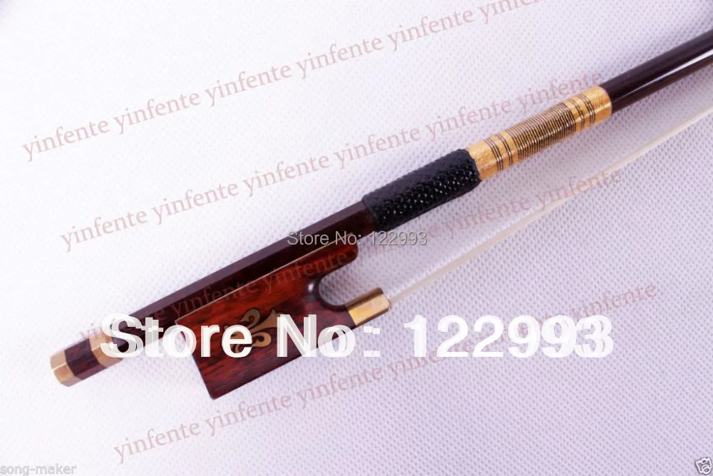 

One Violin Bow Snakewood Frog Snakewood Round Stick French Style 4/4 New R5