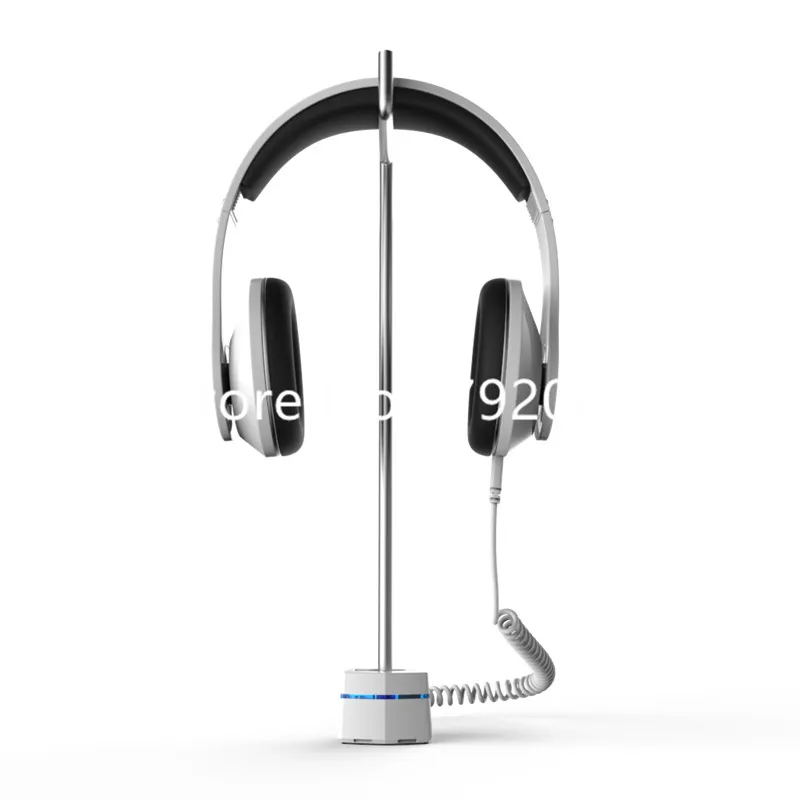 Retail merchandising security solution for Headset by micro USB, Wholesale Security Display Stand with Alarm for Headphone