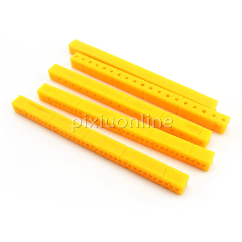 2pcs/pack J244b Yellow Color 95mm Plastic Stick Multi-aperture Plastic Connect Rods DIY Model Car Frame Stick Sell at a Loss