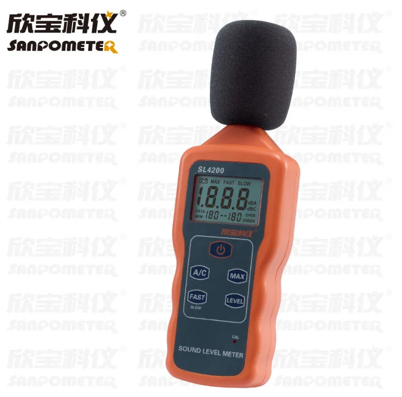 Portable Lcd Digital Sound Level Meter Noise Measuring Instrument Db Decibel Decibelmeter Monitoring Logger Tester SL4200