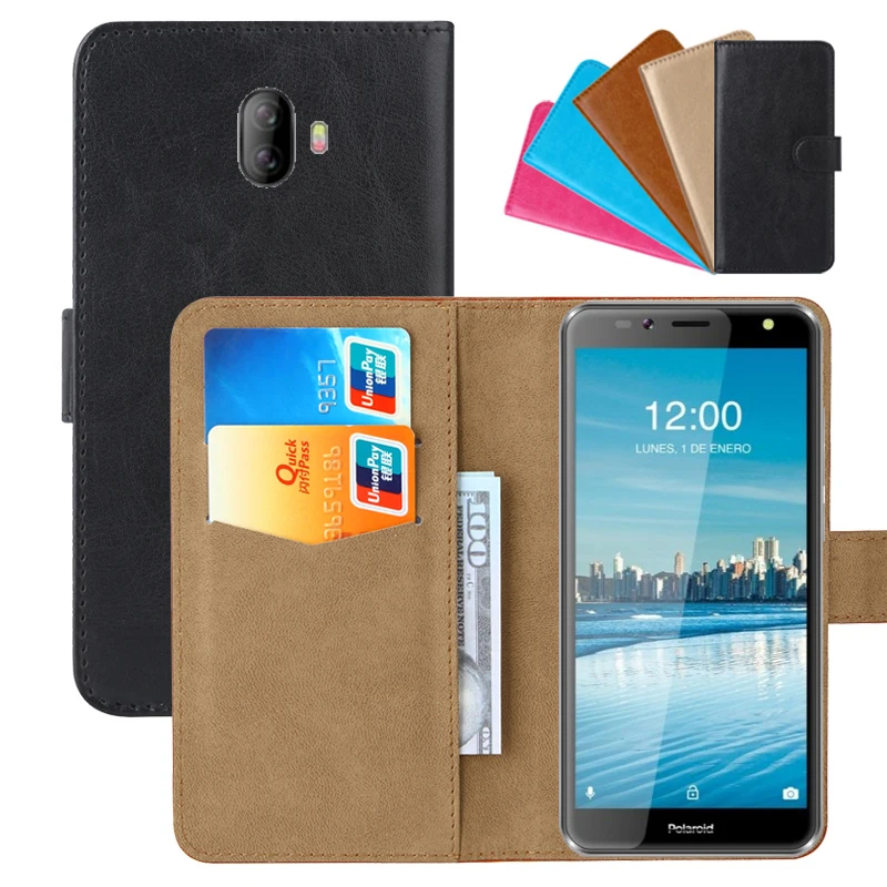 Luxury Wallet Case For Polaroid Cosmo C6 PU Leather Retro Flip Cover Magnetic Fashion Cases Strap