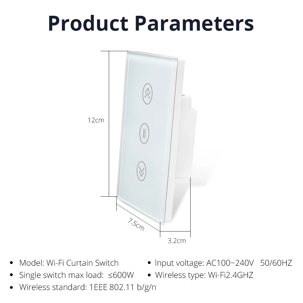 Zemismart-interruptor de cortinas smart life, wi-fi, controle por aplicativo alexa echo tuya, retroiluminação, interruptor liga/desliga, google home