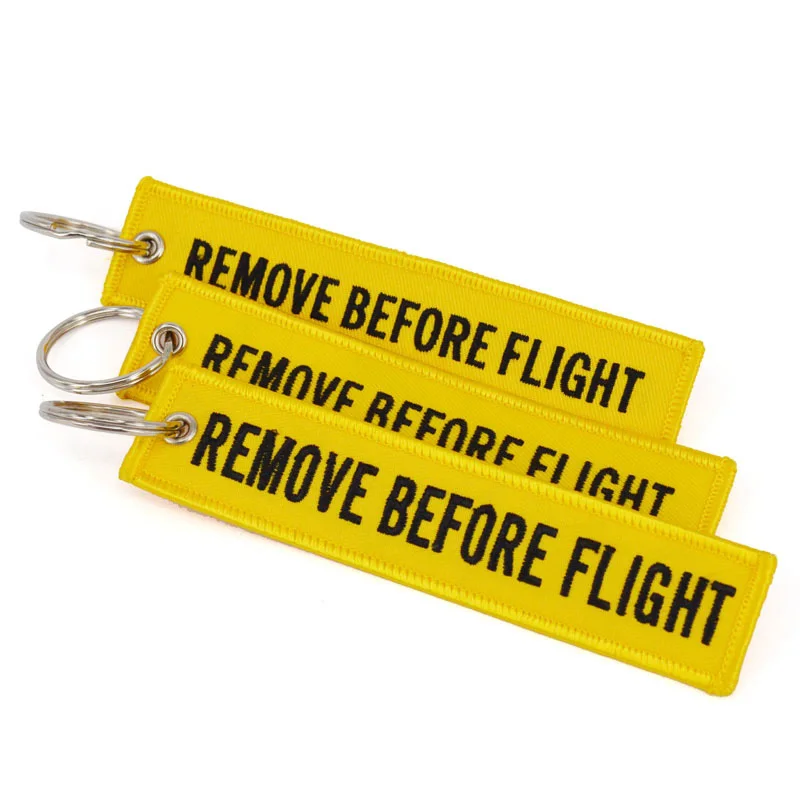 Remove Before Flight Key Chain For Aviation Gifts ATV car Key tag Custom Stitch motorcycles Key chains key Ring Chaveiro jewelry