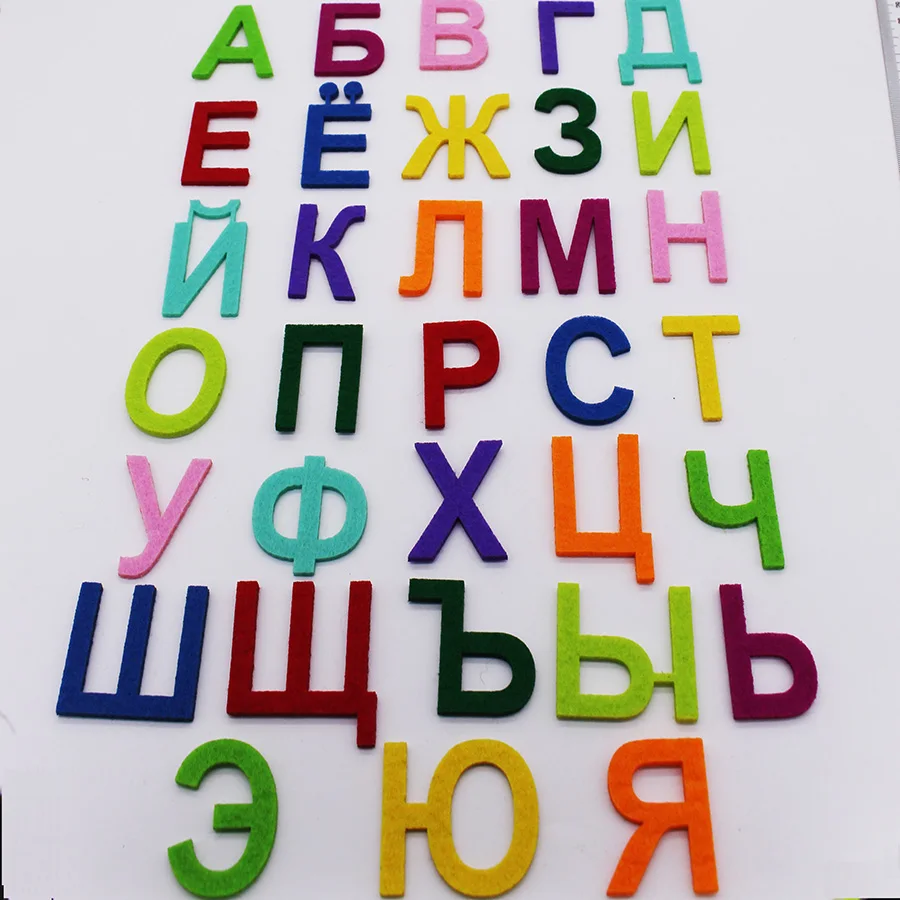 CMCYILING Cartoon Felt Alphabet For Sewing Scrapbooking Handwork Toy Home Decoration Felt Craft Letters Pack 33 Pcs