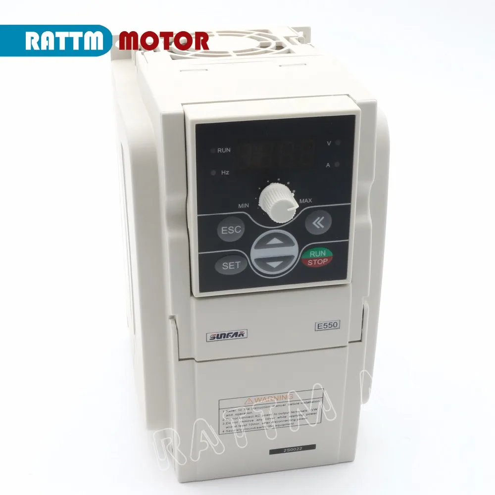 SUNFAR RS485 Interface 2.2KW Inverter VFD 220V E550-2S0022 Frequency Inverter 1000HZ Variable-frequency drive Support MODBUS