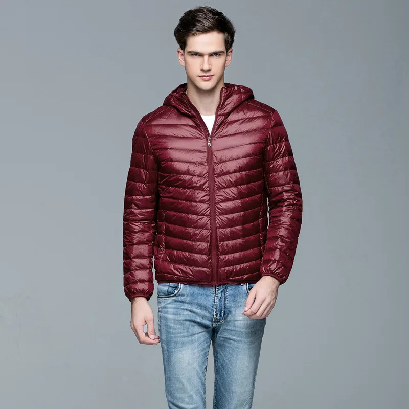 Casacos de pato para baixo dos homens canadá inverno para baixo jaqueta juventude ultra fino para baixo jaquetas masculino wear puffer casaco plus