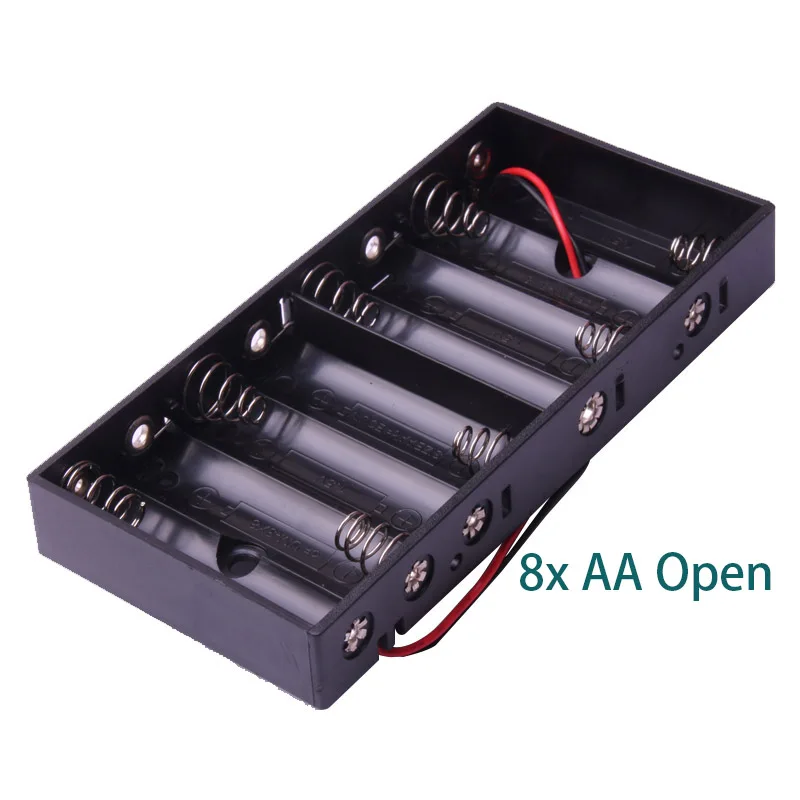 Glyduino 1 2 3 4 6 8x for AA AAA 18650 Connection Battery Compartment Case Lid Sealed and Half Open Battery Holder Box