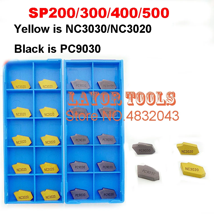 SP200/SP300/SP400/SP500 PC9030/NC3020/NC3030 10 قطعة/المجموعة CNC كربيد إدراج معالجة الفولاذ المقاوم للصدأ ، الصلب