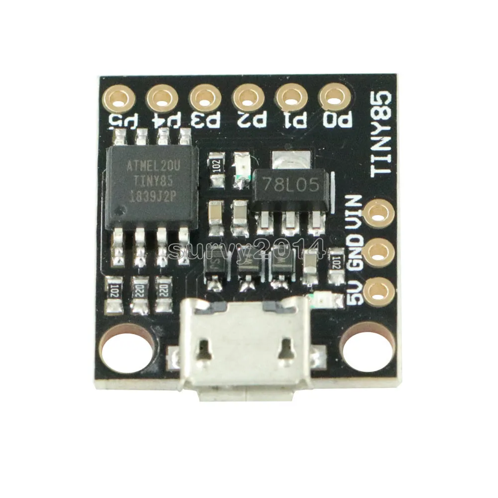 ATtiny ATtiny85 Digispark Kickstarter Micro USB Development Board Module For Arduino IIC I2C TWI SPI Low Power Microcontroller