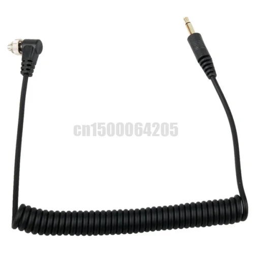 3.5mm to Male FLASH PC Sync Cable Cord with Screw Lock For 580EX II 7D 5DII 50D 40D 30D 20D 10D 1D  D300s D300 D200