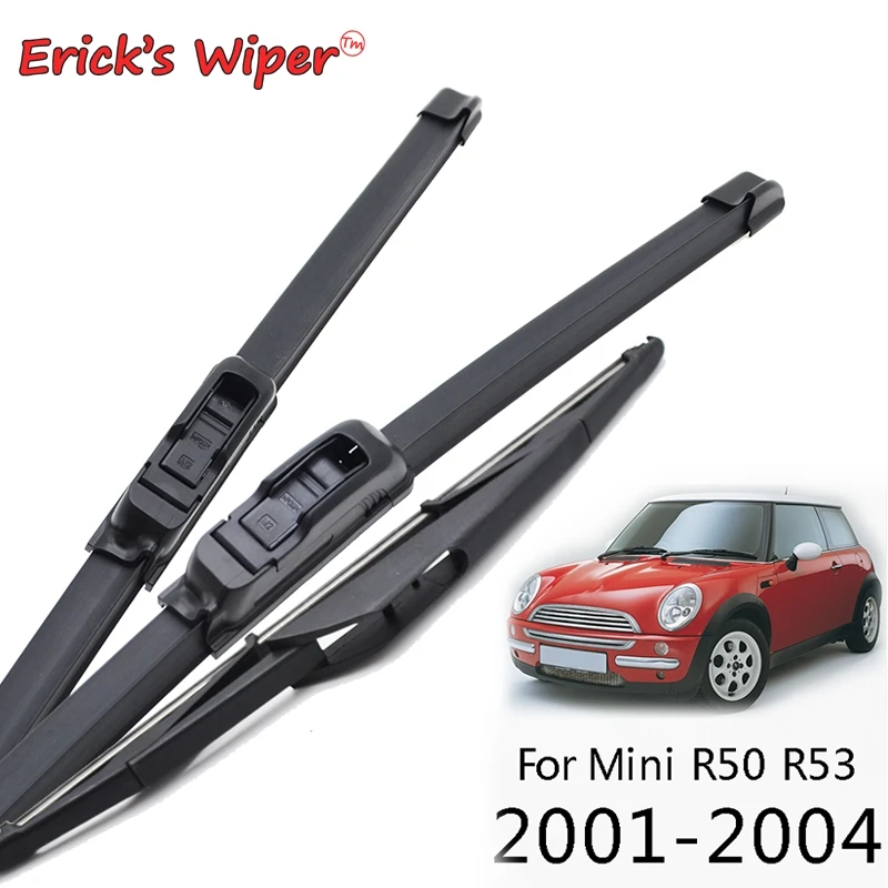 Erick\'s Wiper Front & Rear Wiper Blades Set Kit For Mini Cooper S One D Hatch R50 R53 2001 - 2004 Windshield Windscreen Window