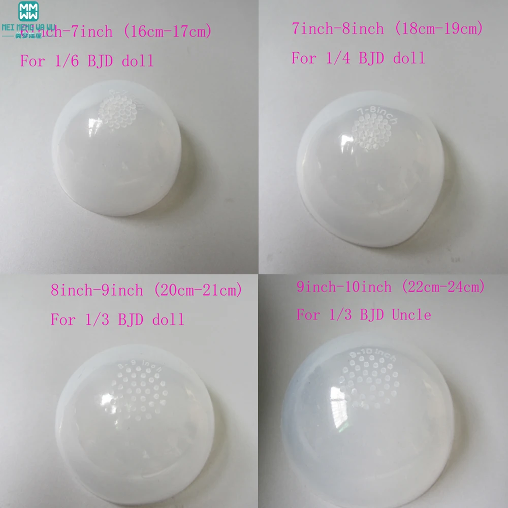 Clear Silicone Wig Cap Protection Cover for 1/6 1/4 1/3  BJD Doll SD doll Accessories