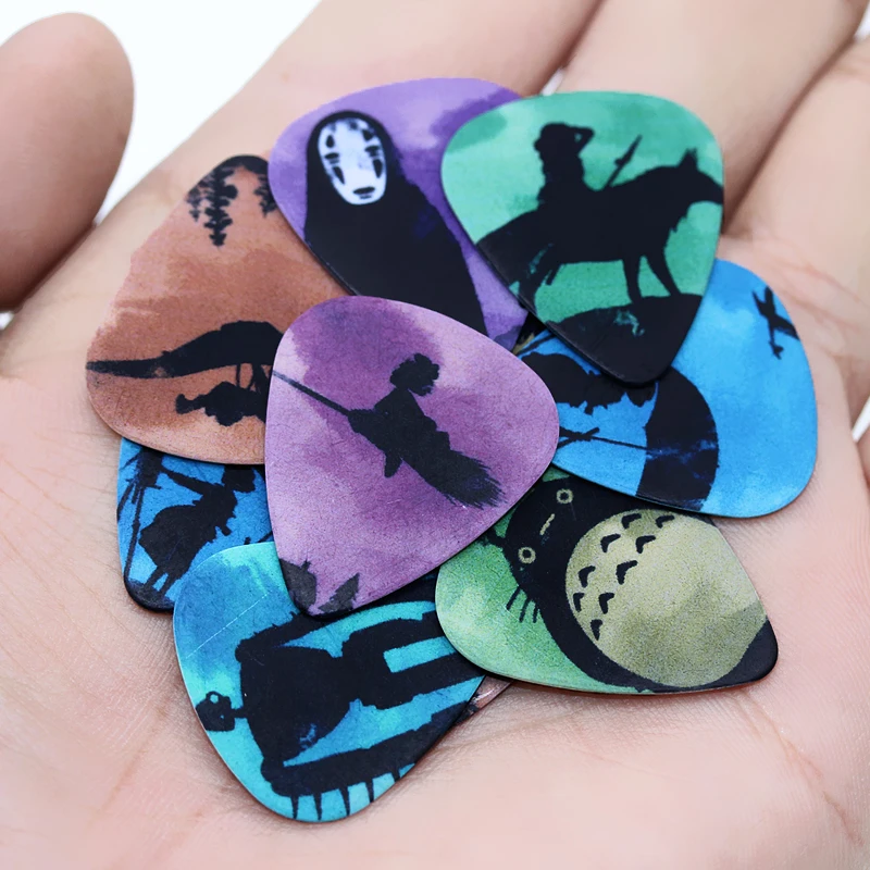 SOACH 10PCS 1.0mm high quality guitar picks two side pick instruments guitar picks earrings DIY Mix pick guitar accessories