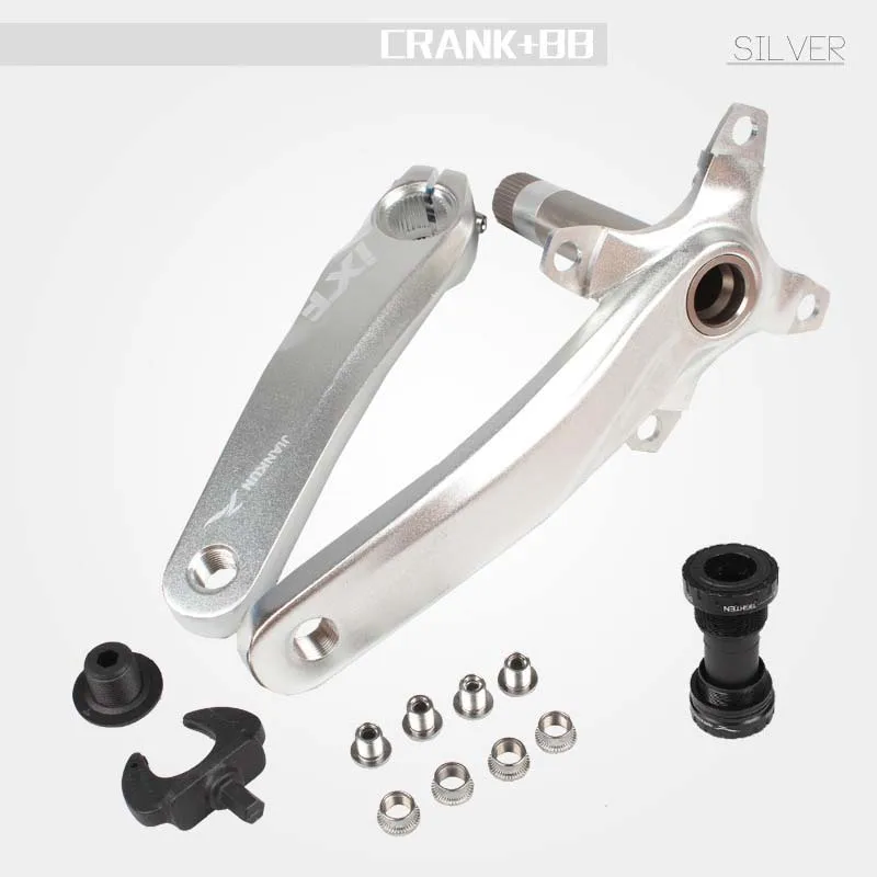 IXF Mountain Bike Crankset,Hollow Integrated with BB Parts, Strong Durable, Aluminum Alloy Bicycle Crank Set with Tool