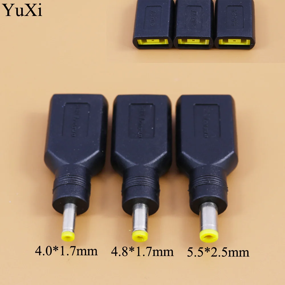 YuXi DC to YOGA Connector DC 4.0 / 1.7 mm & 4.8 / 1.7 mm & 5.5 / 2.5 mm For Lenovo X1 Carbon IdeaPad YOGA DC JACK Square 13 X1