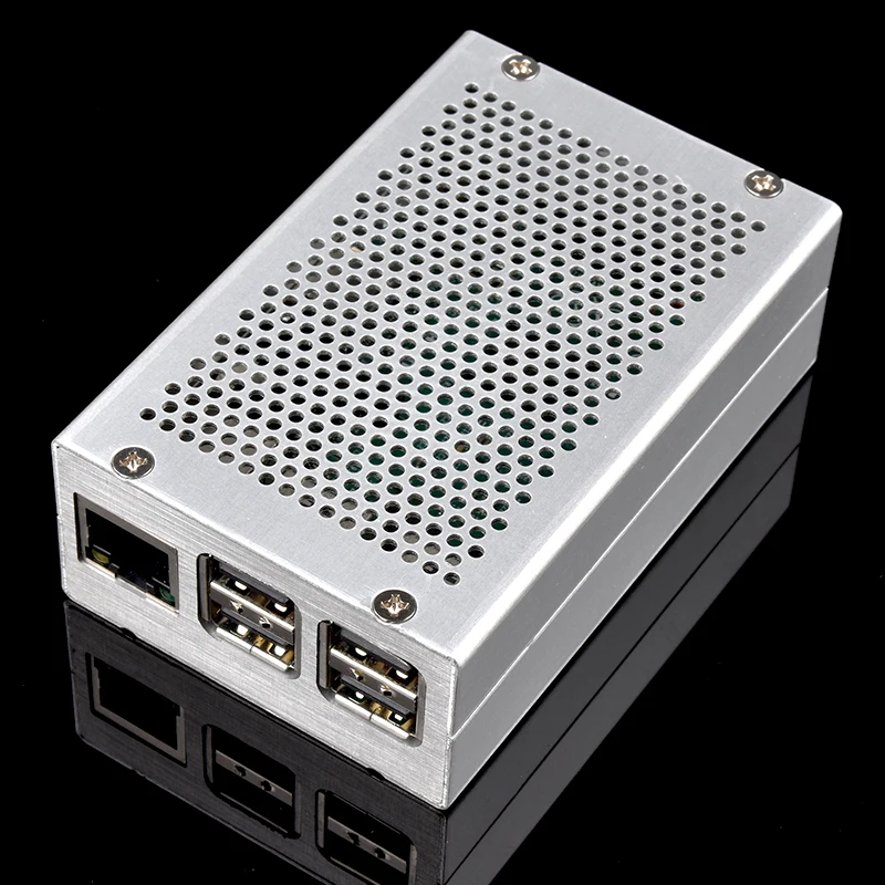 Raspberry Pi 3 Aluminum Case Silver Case Metal Enclosure for RPI 3 Model B Compatible with Raspberry Pi 3 Model B+