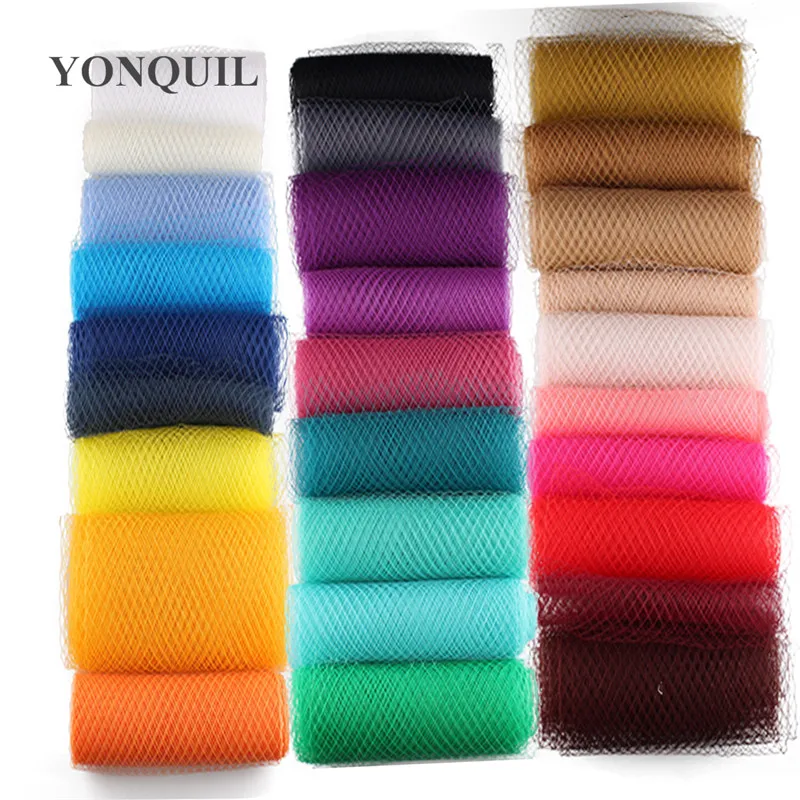 

Multiple Colors 10"(25CM) Birdcage Veiling Millinery Hat Veil Fascinator Nettings DIY Hair Accessories 20Yard/Lot