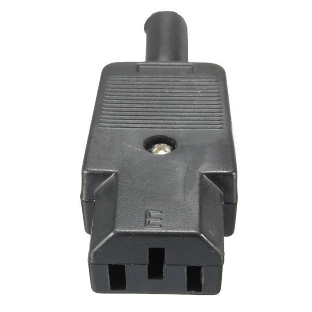 5PCS IEC 320 C13 Female Plug Adapter 3pin Socket Power Cord Rewirable Connector