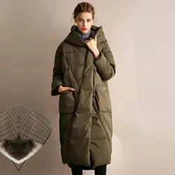 New fashion brand 90% duck down thicker warm parkas coat female winter fashion bat style fluffy hooded warm jacket wq772