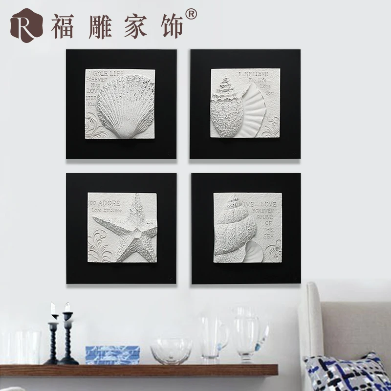 The living room furniture carved Fu decorative painting wall painting paintings triple frameless stereo relief painting modern m