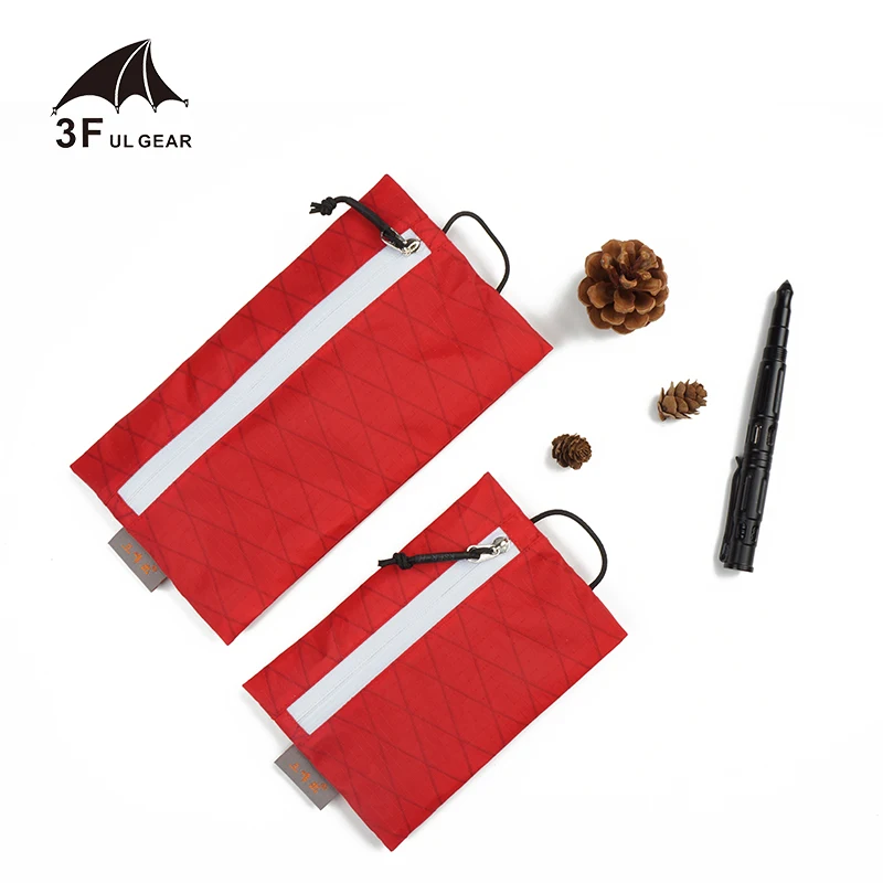 3F UL Gear Sparrow Small Storage Bag X-PAC Fabric Portable Waterproof Bag Ultralight Double Side Zipper Camping Hiking