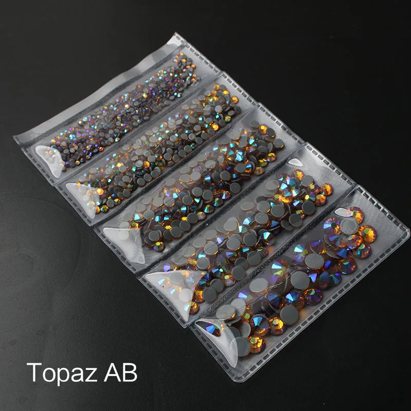 High quality AAA Hotfix Rhinestones SS6-SS30 Flatback Crystal Stones Mix size packing 1000pcs For garment free shipping