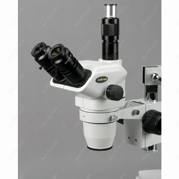 Ultimate Trinocular Stereo Zoom Microscope-AmScope Supplies 6.7X-45X Ultimate Trinocular Stereo Zoom Microscope on 3D Boom Stand