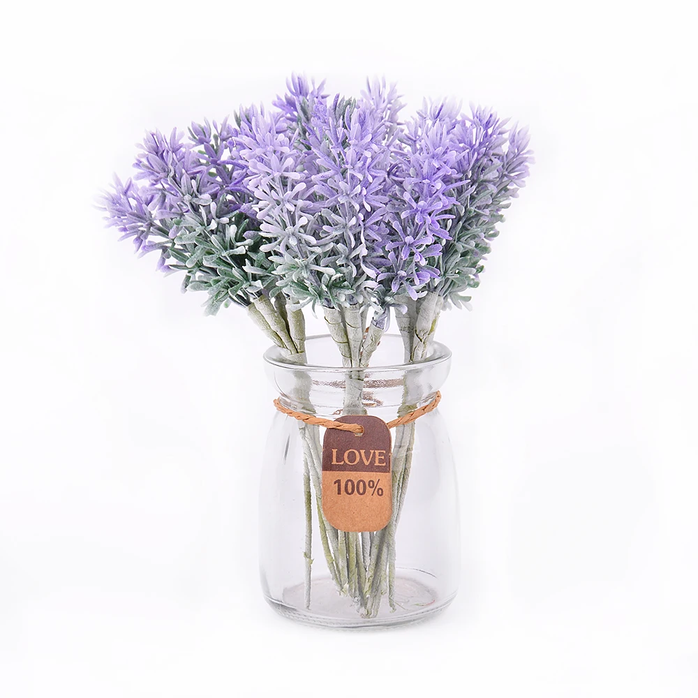 6pcs/lot mini lavender flowers artificial flowers handmade Christmas wedding home decoration DIY scrapbook gift box