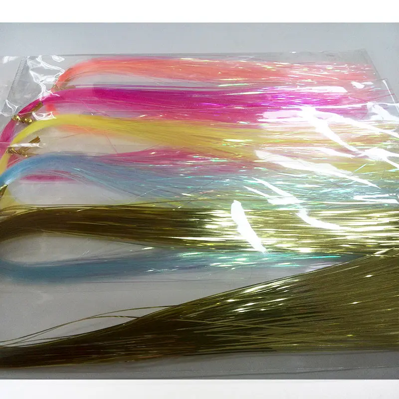 2022new 13kinds  mix colors  flash line Fly Fishing  Fly Tying material 13bags/lot length 44cm