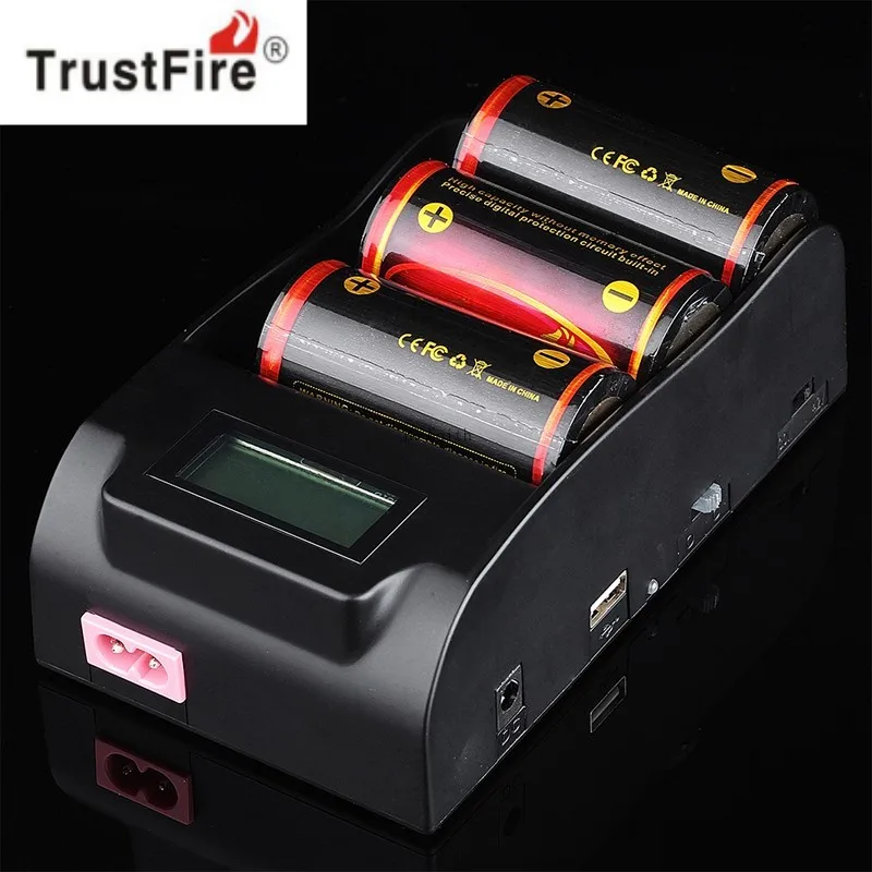 TrustFire TR-008 3.0V 4.2V 18650 25500 26650 26700 32650 Battery Charger with LCD Display Screen