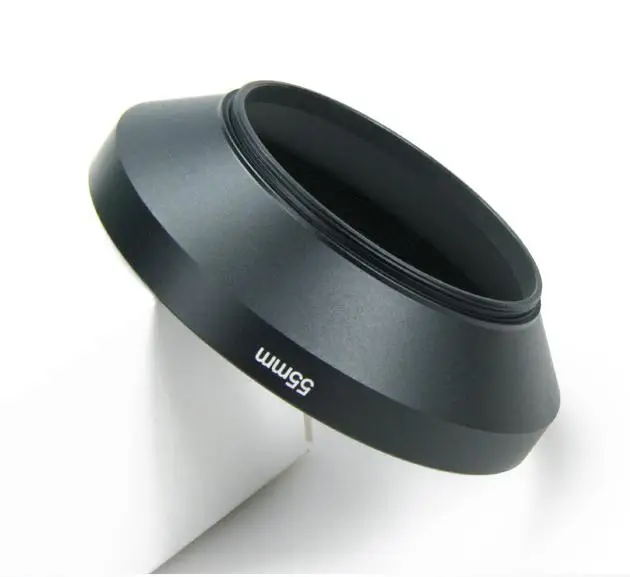 Pare-soleil en métal avec vis à grand Angle, 49 52 55 58 62 67mm, trompette + capuchon d'objectif