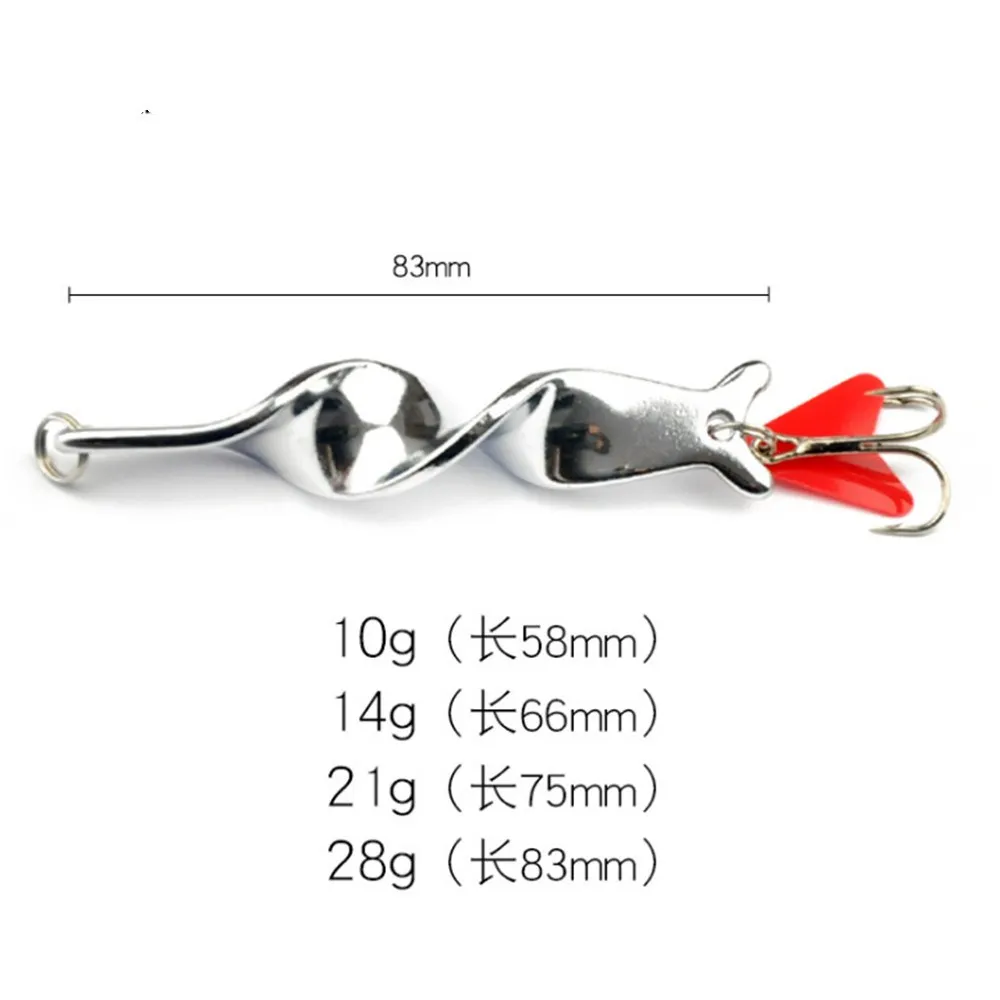 FISHINAPOT 1 sztuk Sliver 10g/14g/21g/28g Spinner przynęta na łyżkę obracanie metalowe cekiny przynęty połowów przynęty Crankbait Carp Pesca haki