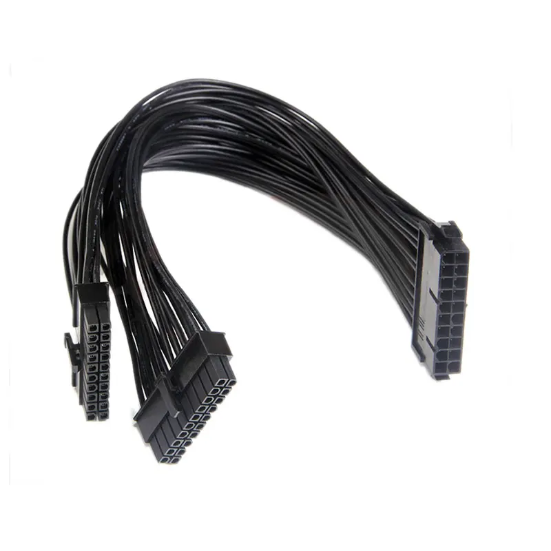 Angitu-Cable de fuente de alimentación Dual PSU 18awg ATX de 20 pines/24 Pines, 24 pines Y Cable de línea de arranque, 30cm