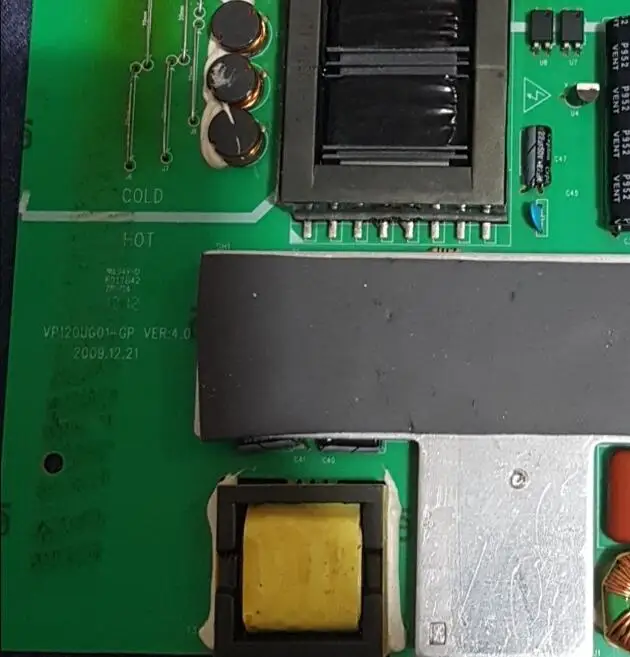 Placa original do poder para SZYLIJ, número da placa VP120UG01-GP, é usado, no estoque