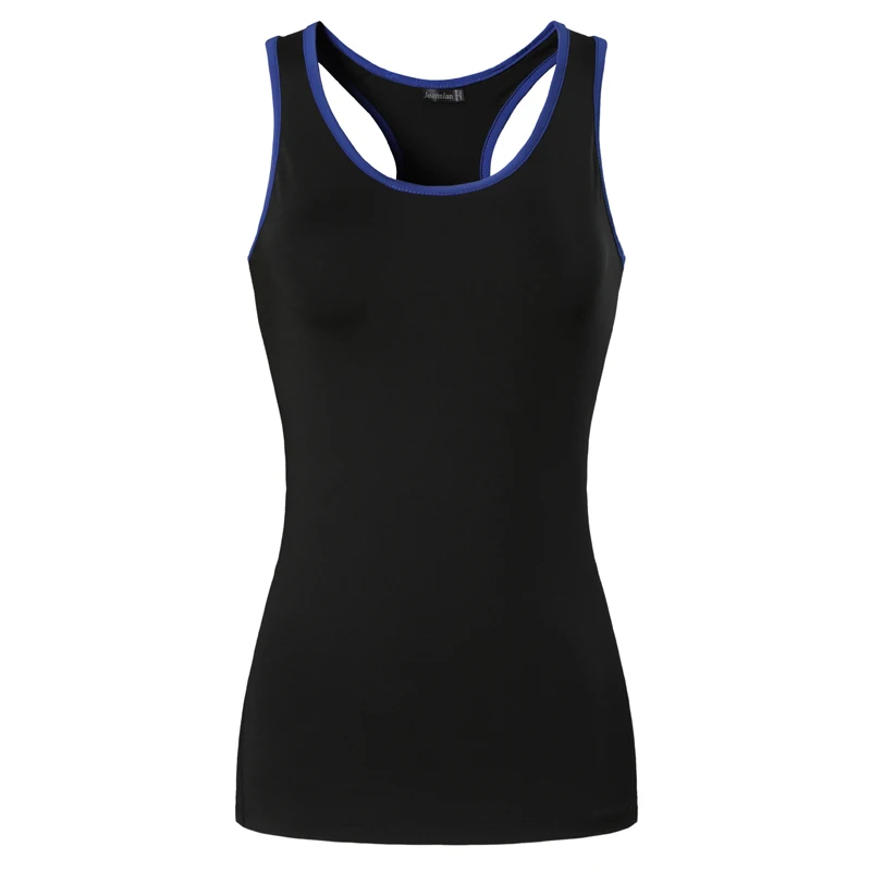 Jeansian damski szybkoschnący tank slim fit topy Tanktops kamizelka bez rękawów Singlet SWT238 DarkGray