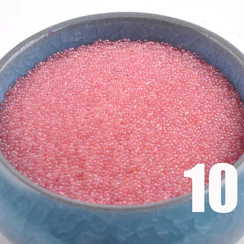 0.1-0.5mm 3d tiny Glass Caviar Art Ball Beads Nail Tips Sticker Decoration For Beauty Nail Accessories 23g 16 colors BL007