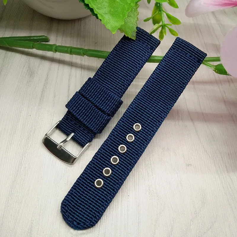 Nylon Mesh Watchbands Fashion Black Brown 20mm 22mm 24mm Womens Mens Sport Watch Band Strap Stainless Steel Buckle Accessories