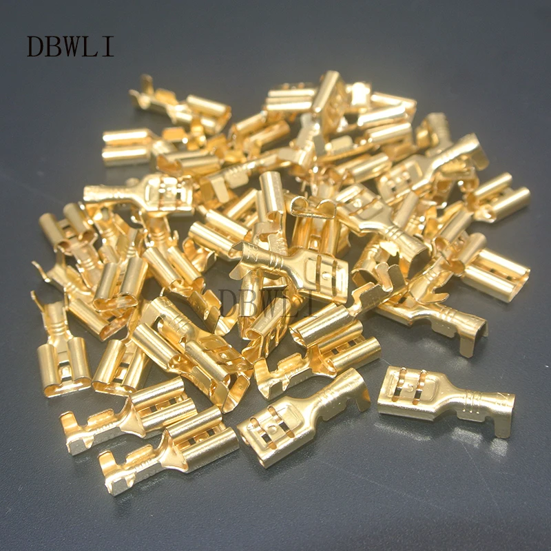 5000PCS  4.8mm 4.8 Crimp Terminal  Female Spade Connector Crimping terminals Cold press terminal