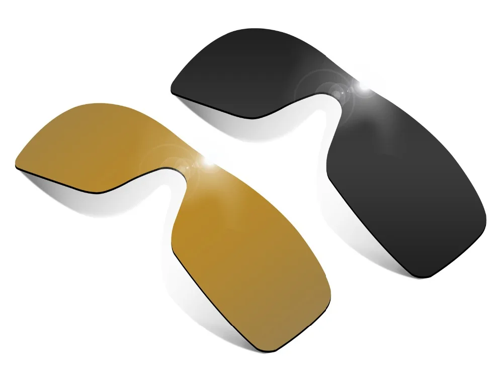 

Glintbay 2 Pieces Polarized Sunglasses Replacement Lenses for Oakley Batwolf Stealth Black and Bronze Gold