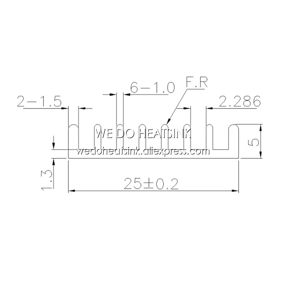 WIR MACHEN KÜHLKÖRPER, 100 Stück, 25 x 25 x 5 mm, goldfarbener, geschlitzter, eloxierter Aluminium-Kühlkörper, IC-CPU-Kühler mit doppelseitigem Thermo-Klebeband