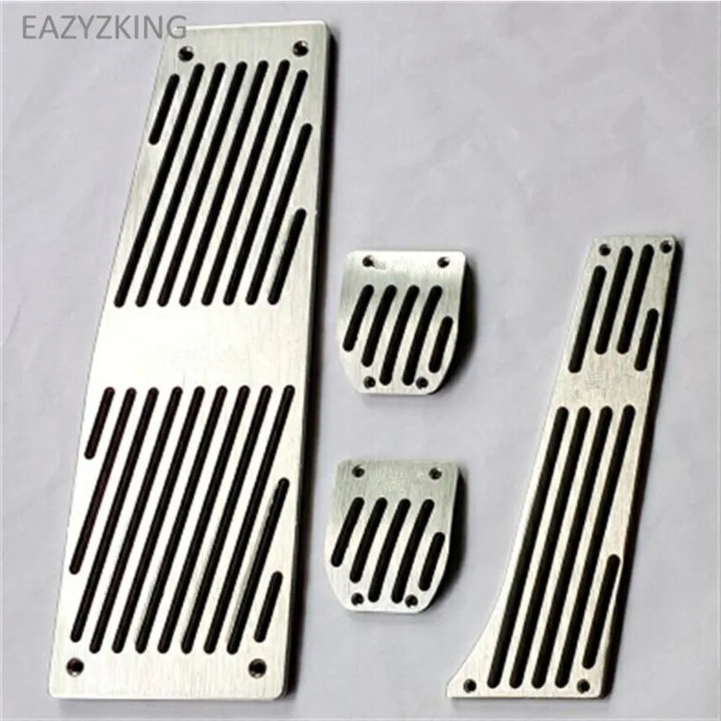 EAZYZKING Free shipping Car styling Black silver Aluminium Alloy footRest Gas pedal Brake Pedal For BMW Old 5-series E60 E61 E63