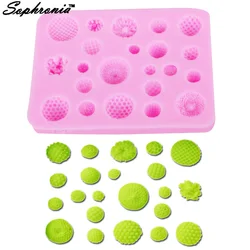 M077 Mini Flower Shower Silicone Mold Cake Decorating Tools Chocolate Cupcake Sugarcraft Polymer Clay Moulds Candy Baking Forms