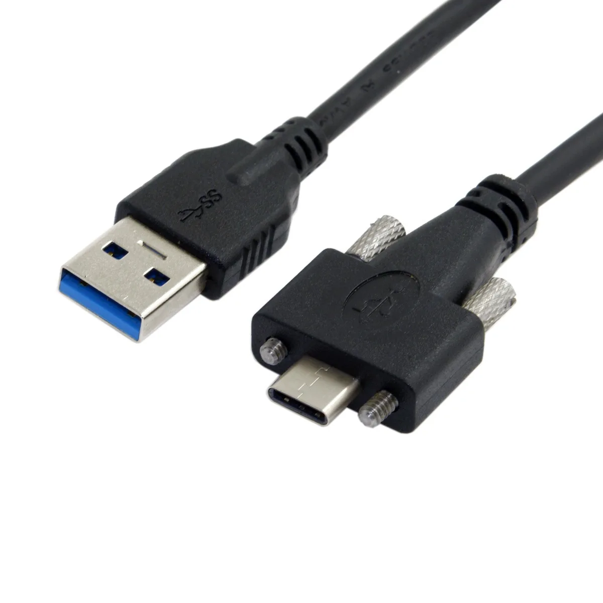 

Data Cable Cy 1.2m Usb3.0 Usb 3.1 Type-c Dual Crew Locking To Standard Panel Count