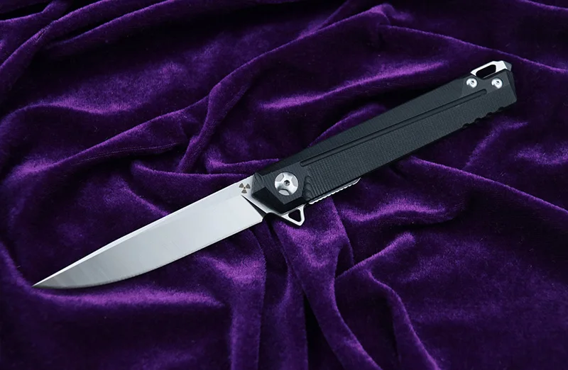 LEMIFSHE Flipper JK3311-G10 D2 lama in acciaio G10 + manico in acciaio tasca da caccia all'aperto cucina coltello pieghevole per frutta strumento EDC