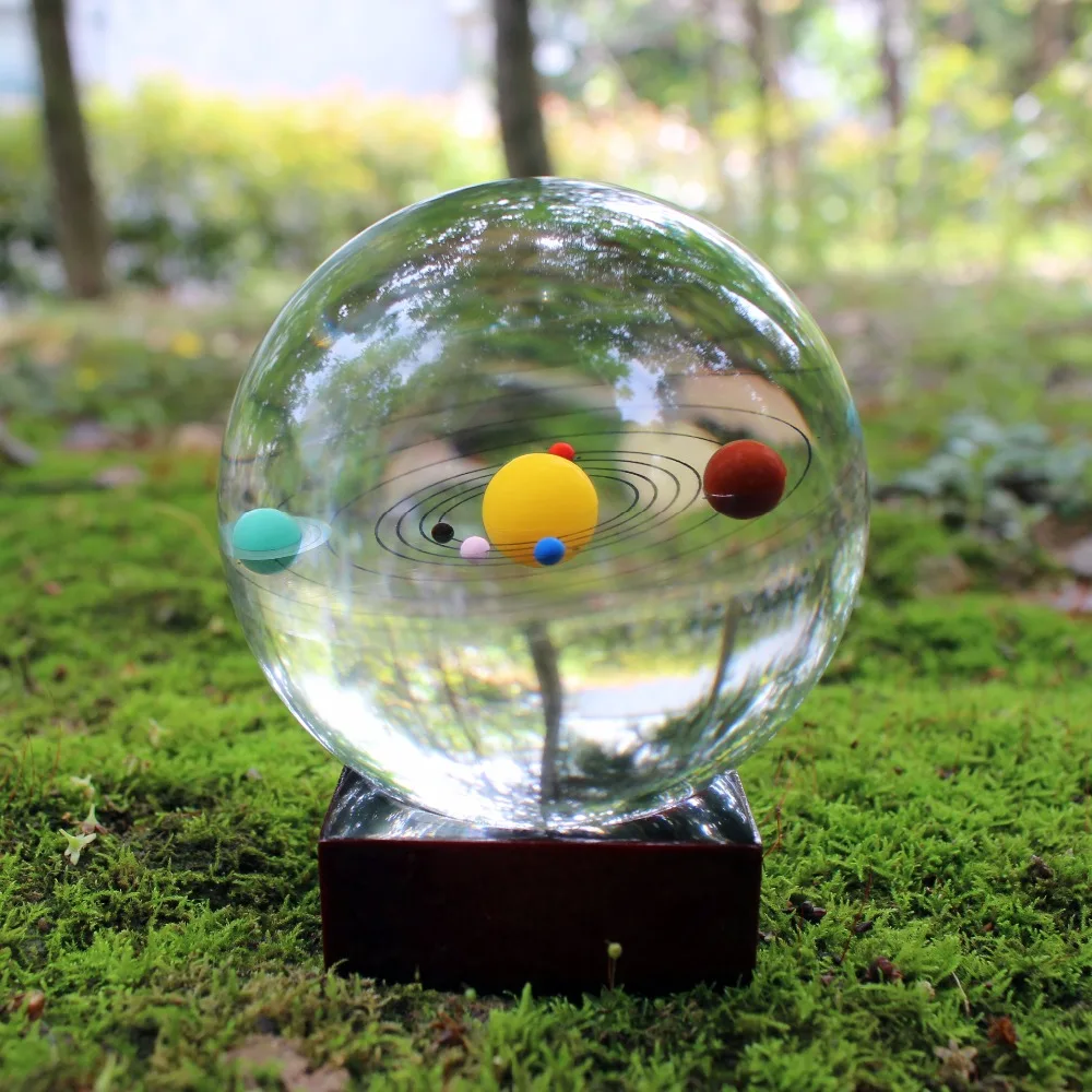 3D Astronomy Galaxy 8 Planets of the Solar  Crystal Glass Ball Home Decoration Accessories Birthday Gifts