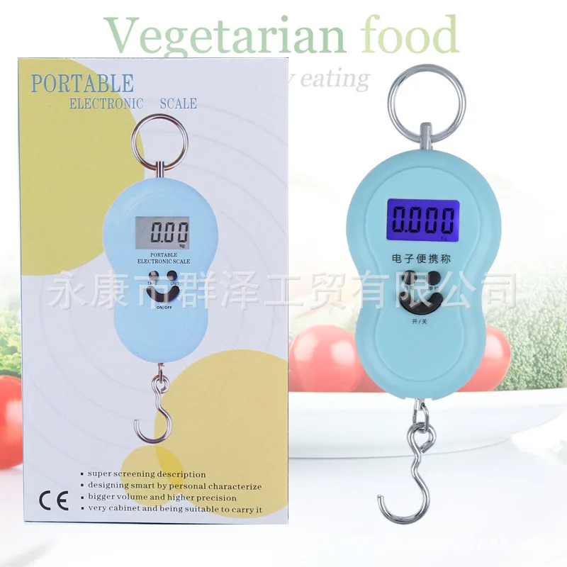 

christmas Portable portable electronic scale, gourd hand scale 50 kg /10 blue light / no backlight.