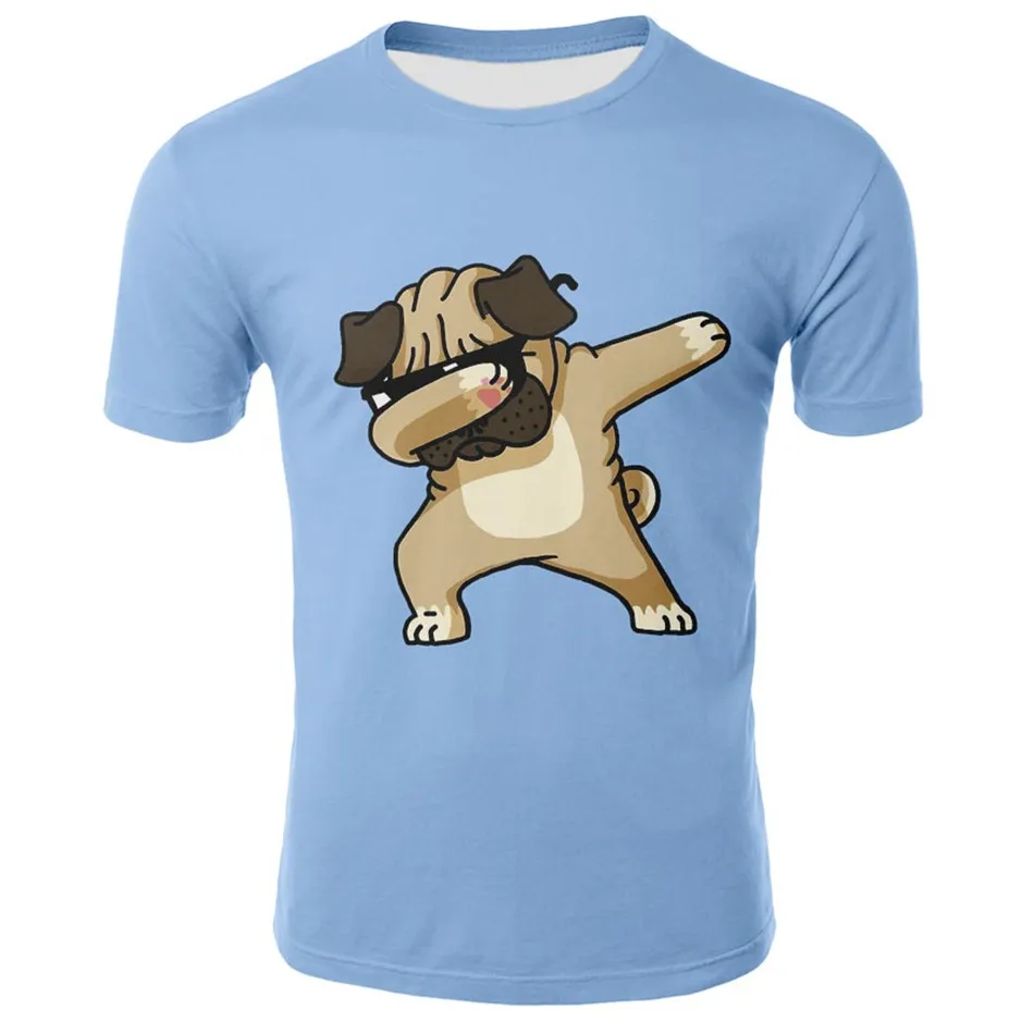 Animal Pug Dog DAB Camisetas Kids Clothes Tshirt T-shirt Boys Girl Camiseta Print Tops Baby Dabbing Unicorn T shirt Shirts Shirt