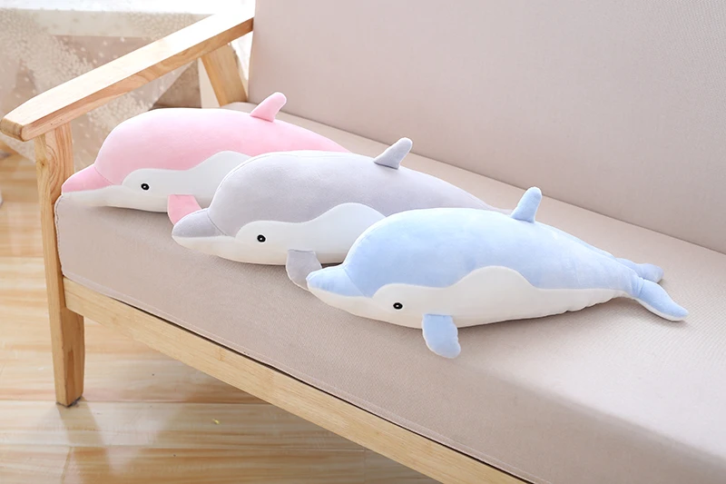 

large 120cm cartoon dolphin plush toy down cotton very soft doll sleeping pillow Christmas gift s2475