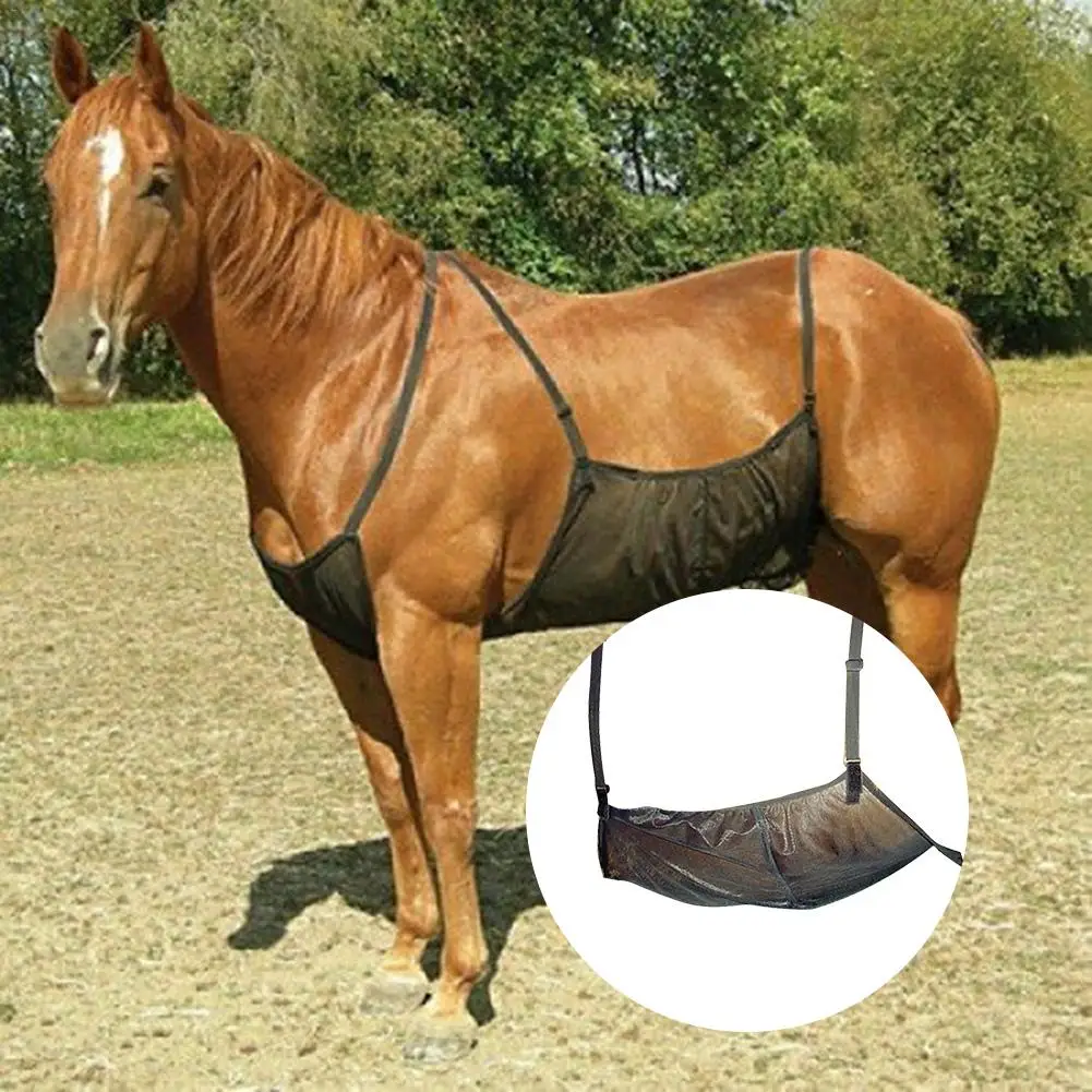 Cubierta protectora para Abdomen de caballo, equipo para caballos, mosquitera para exteriores, malla de protección antiarañazos transpirable y cómoda
