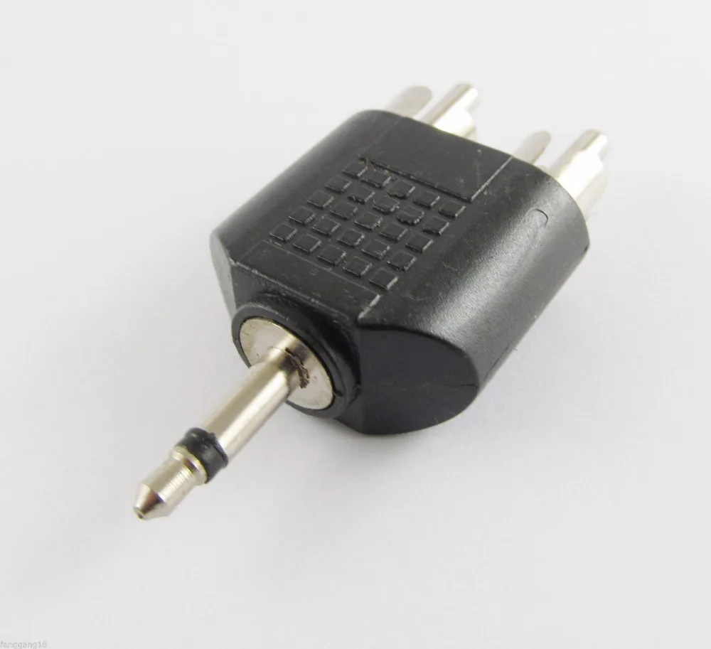 

10 шт. 3,5 мм 1/8 "моно штекер на 2 двойных RCA Phono штекер Y сплиттер аудио адаптер конвертер